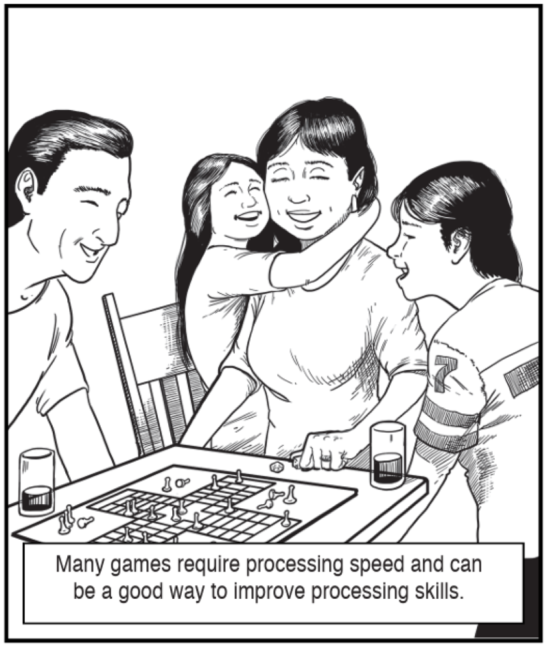Many games require processing speed and can be a good way to improve processing skills.