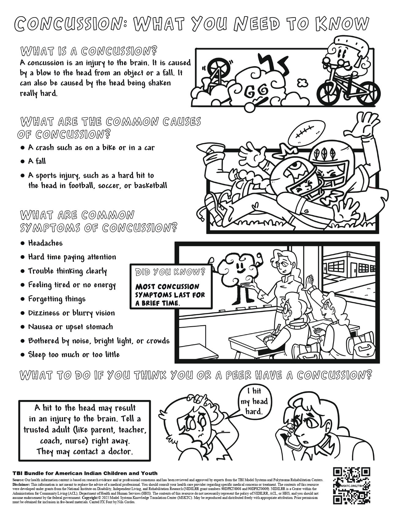 Concussion Coloring Sheet