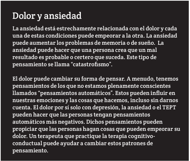 Dolor y ansiedad