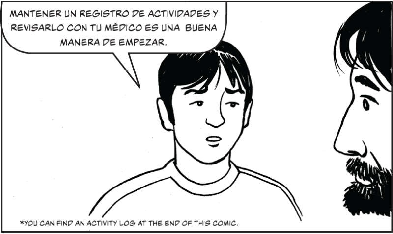 Mantener un registro de actividades y revisarlo con tu médico es una  buena manera de empezar.