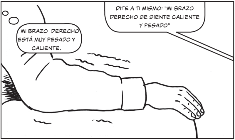 Mi brazo  derecho está muy pesado y caliente.