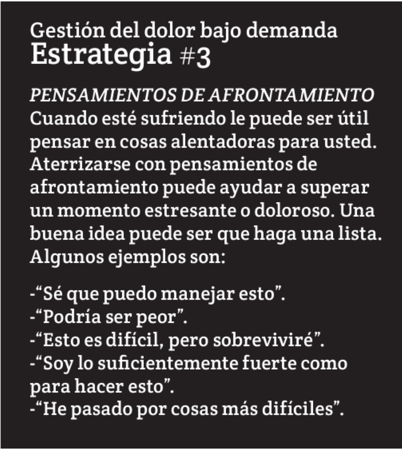 Gestión del dolor bajo demanda Estrategia #3