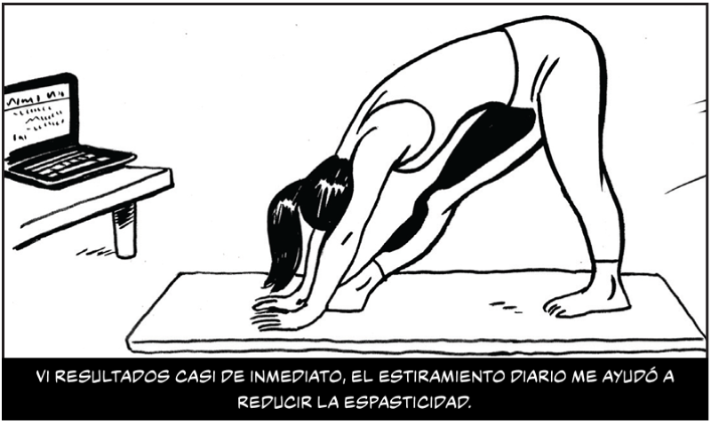 Vi resultados casi de inmediato, el estiramiento diario me ayudó a reducir la espasticidad.
