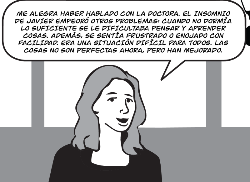 ME ALEGRA HABER HABLADO CON LA DOCTORA. 