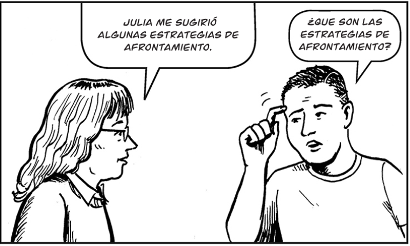  Julia me sugirió  algunas estrategias de afrontamiento.