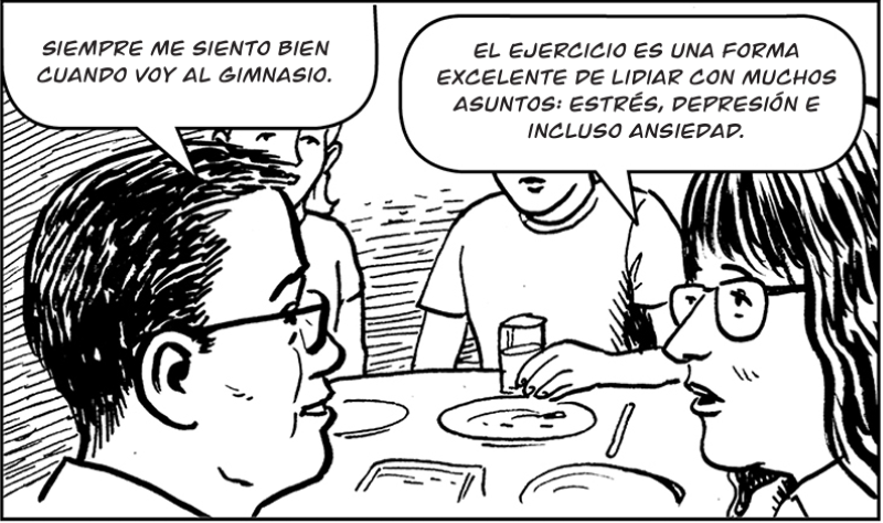 Siempre me siento bien  cuando voy al gimnasio.