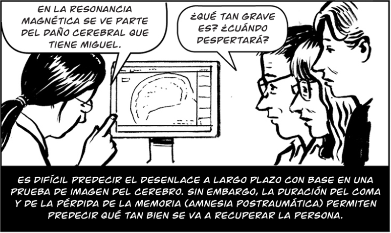 Es difícil predecir el desenlace a largo plazo con base en una prueba de imagen del cerebro.