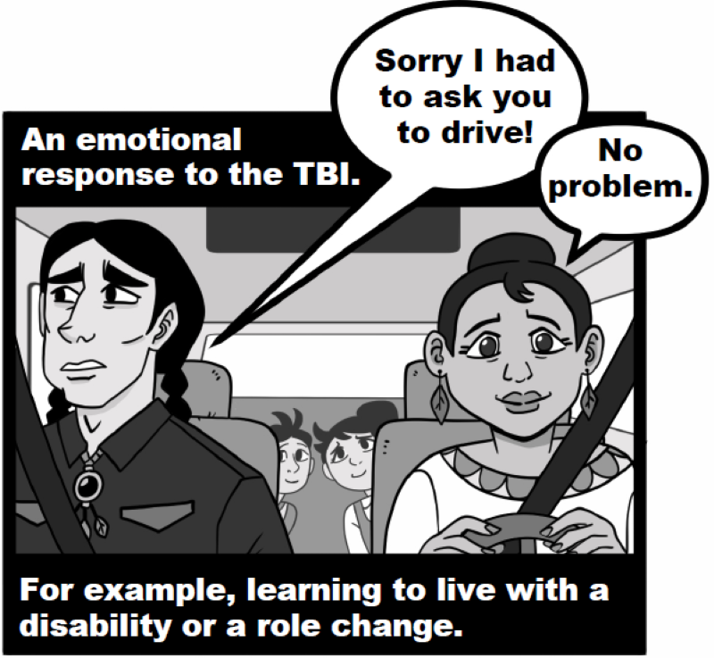 An emotional response to the TBI.