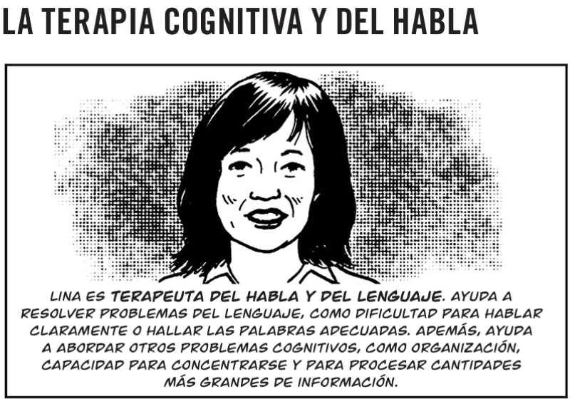 Lina es terapeuta del habla y del lenguaje.