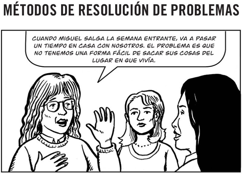 Cuando Miguel salga la semana entrante, va a pasar un tiempo en casa con nosotros.