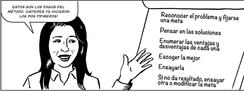 Estos son los pasos del  método. ¡Ustedes ya hicieron los dos primeros!