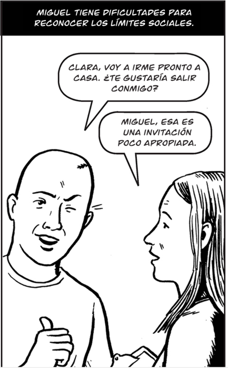 Miguel tiene dificultades para  reconocer los límites sociales.