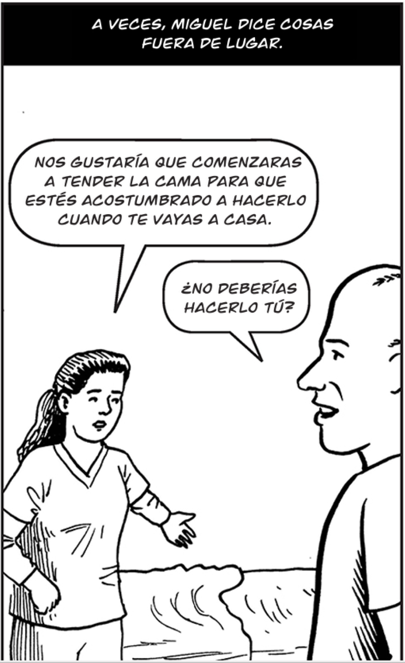 A veces, Miguel dice cosas fuera de lugar.