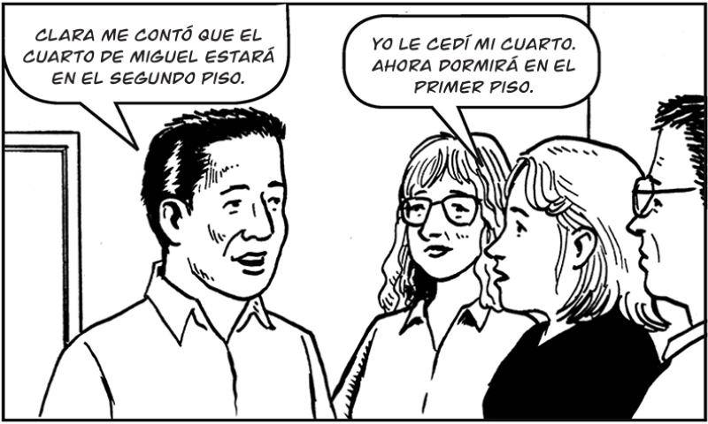 Clara me contó que el cuarto de Miguel estará en el segundo piso.