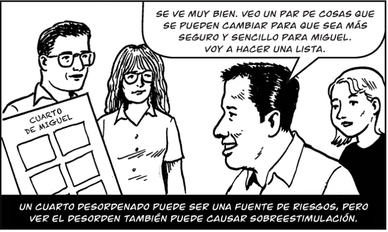 Un cuarto desordenado puede ser una fuente de riesgos, pero ver el desorden también puede causar sobreestimulación.
