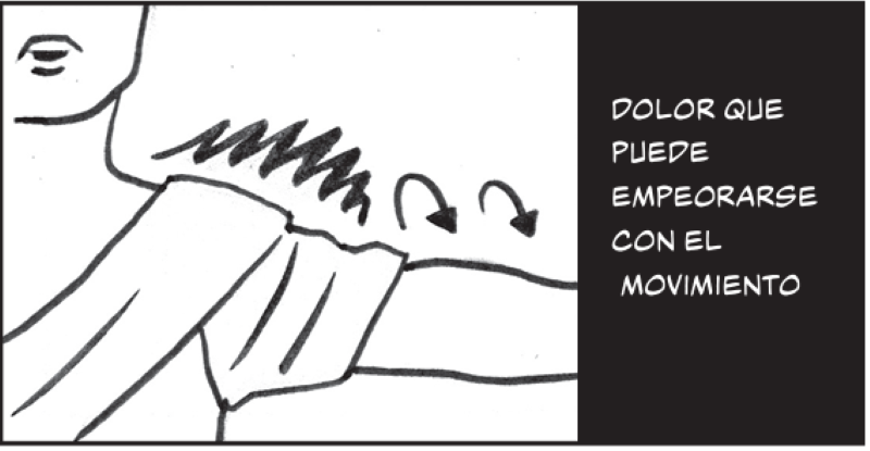 Dolor que puede  empeorarse con el  movimiento 