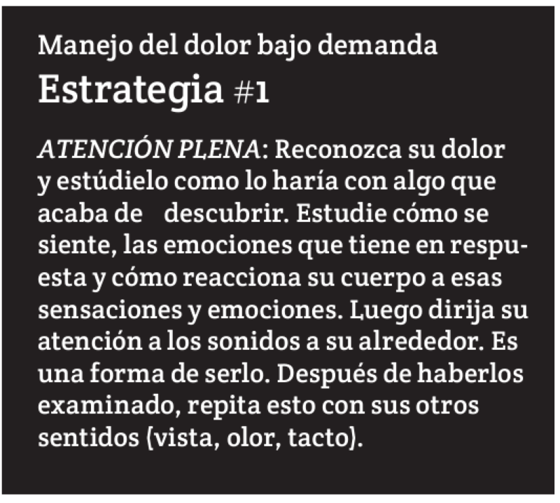 Manejo del dolor bajo demanda Estrategia #1 