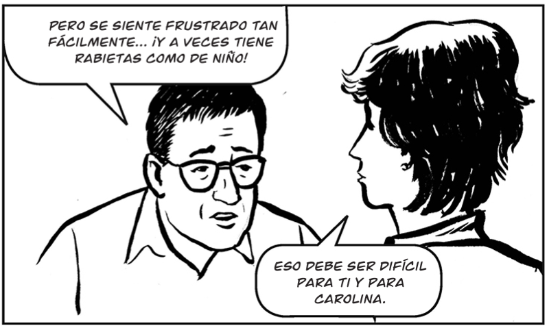 Pero se siente frustrado tan  fácilmente… ¡y a veces tiene  rabietas como de niño!