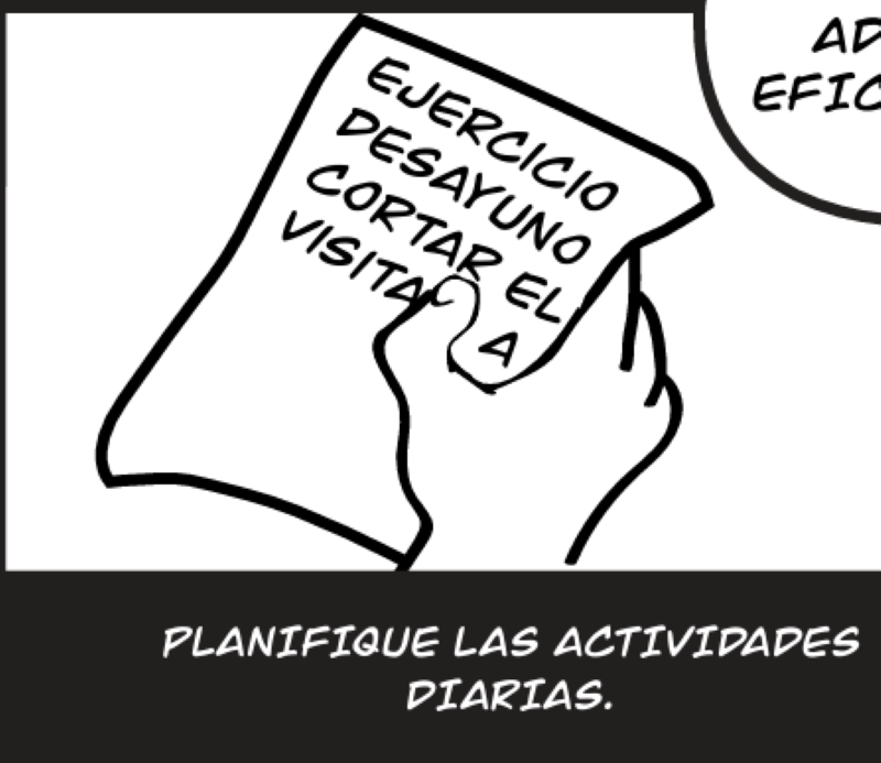 PLANIFIQUE LAS ACTIVIDADES DIARIAS.