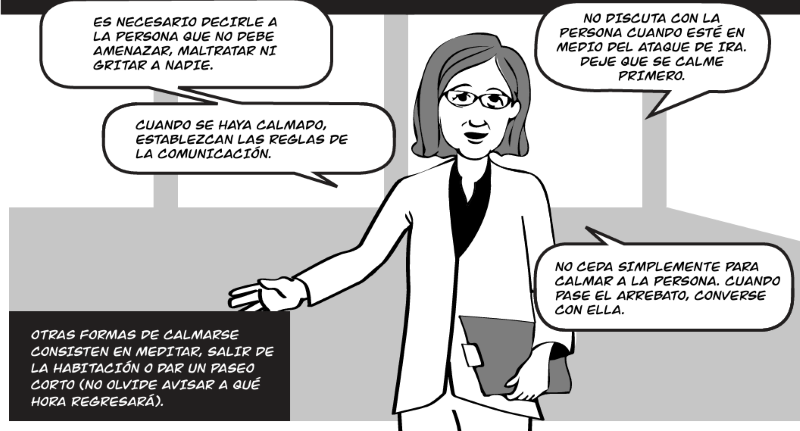OTRAS FORMAS DE CALMARSE CONSISTEN EN MEDITAR, SALIR DE LA HABITACIÓN O DAR UN PASEO CORTO (NO OLVIDE AVISAR A QUÉ HORA REGRESARÁ).