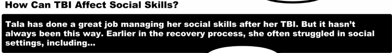 How can TBI affect social skills?