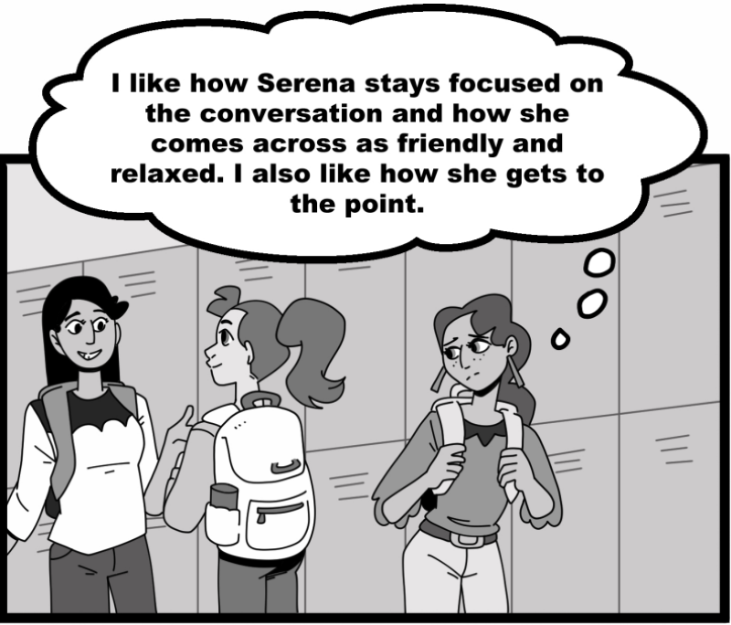 I like how Serena stays focused on the conversation