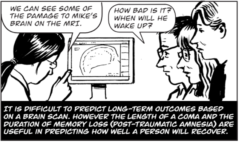It is difficult to predict long-term outcomes based on a brain scan.