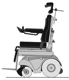 power recline wheelchair upright