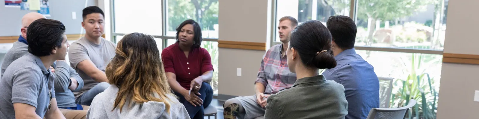 Photo of a support group with diverse participants
