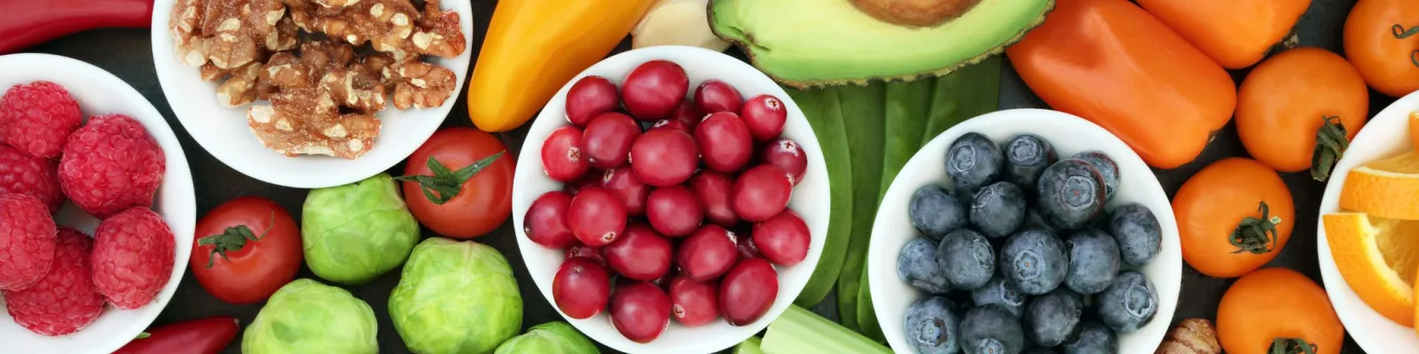 Photo of an array of fruits and vegetables