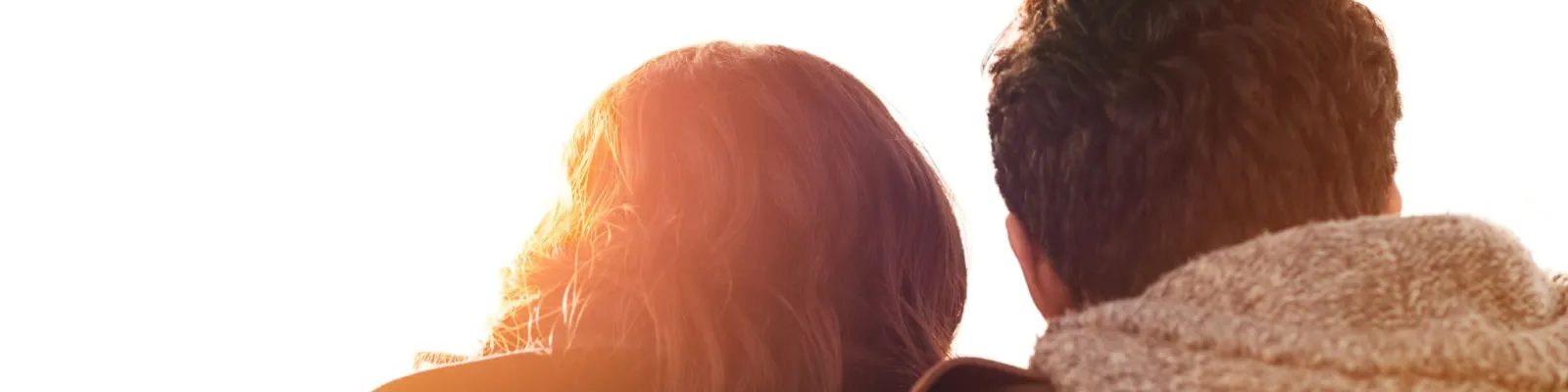 Photo of couple looking into the distance