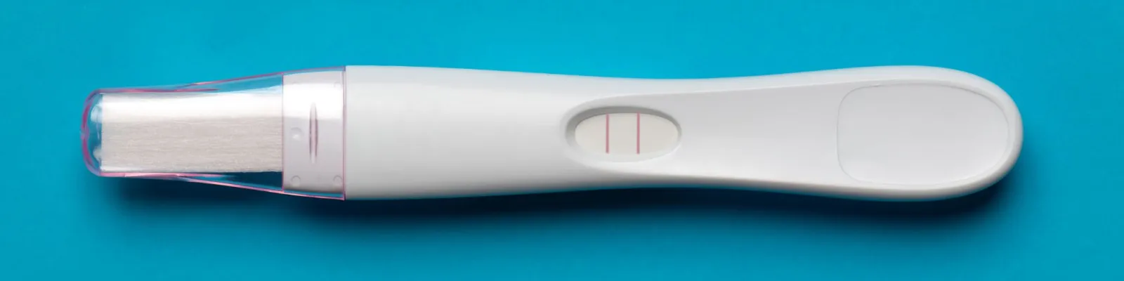 Photo of positive pregnancy test