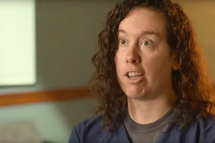 Still image of speaker from video