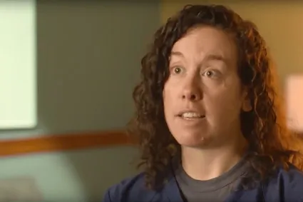 Still image of speaker from video