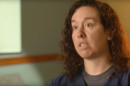 Still image of speaker from video