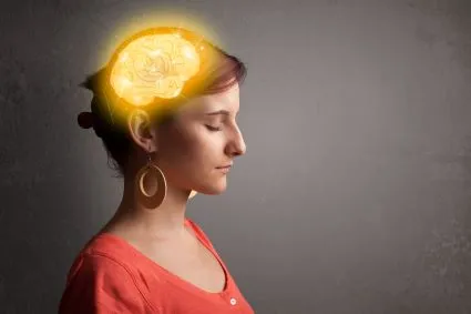 Photo with image of brain highlighted.