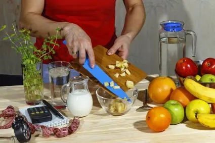 Person chopping vegetables