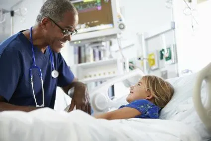 Clinician with patient
