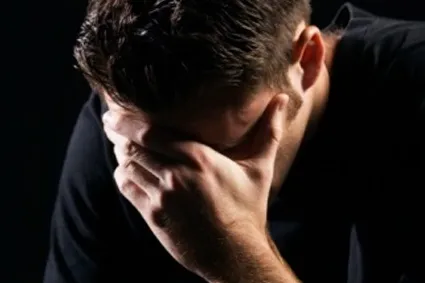 Depressed man