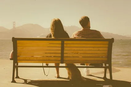 People sitting on bench