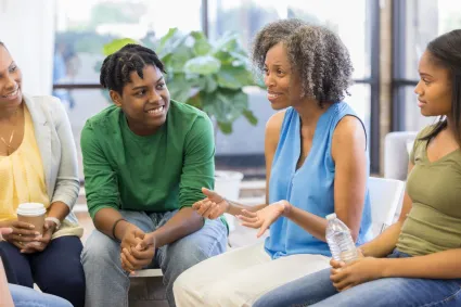 Photo of woman in support group
