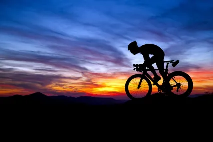 Photo of person riding a bike