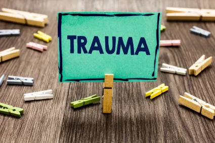 Photo of a sign that says TRAUMA