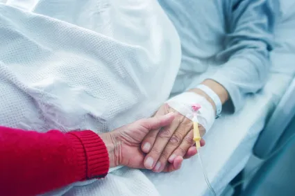 Photo of couple holding hands