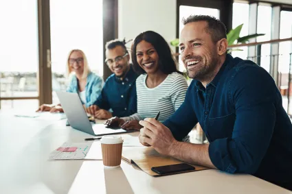 Photo of group of people at work