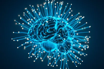 An artistic image of a brain