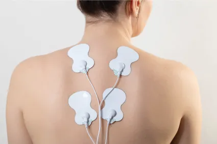 Electrical Stimulations Patches on the Back