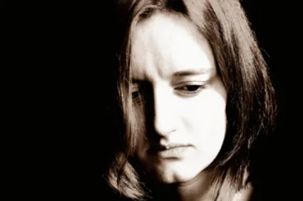 A woman with PTSD