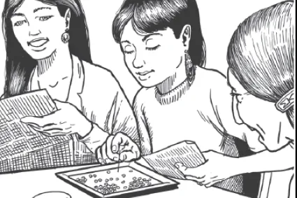 Beading with friends