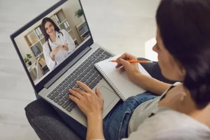 Doctor informing patient